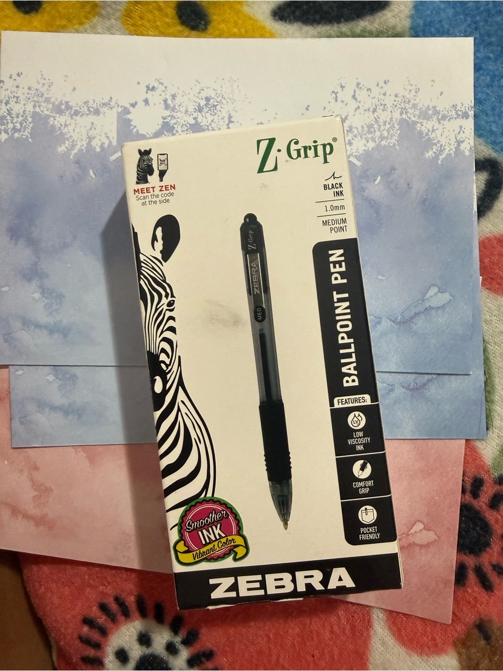 Zebra Z-Grip Black Ink Ballpoint Pen - Smooth 1.0mm